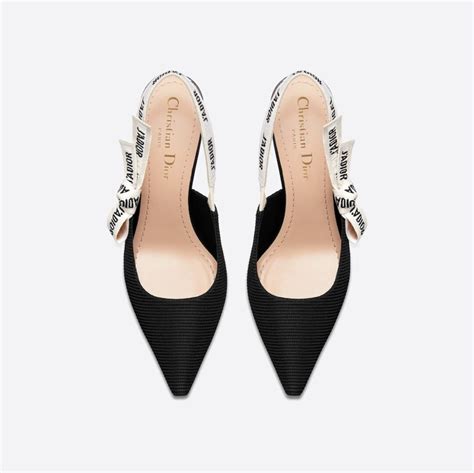 decollete dior|Décolleté slingback J'Adior Tessuto tecnico nero .